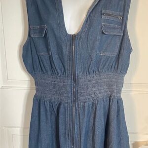 Denim Sleeveless Dress: 3X